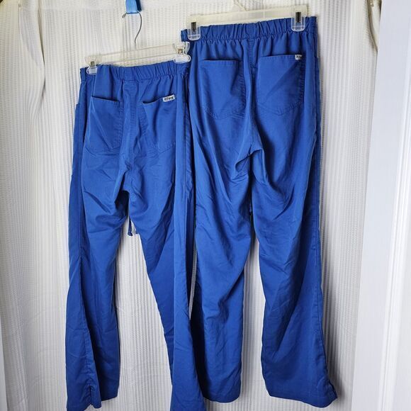 Grey’s Anatomy Scrub XS Set Royal Blue 5 Pocket Flare Leg XS Medical Nurse Pants - Picture 7 of 10